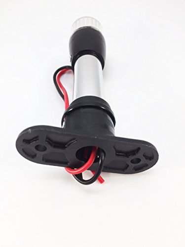 Pactrade Marine Boat Navigation Lights Led - 5 Inch White All-Round/Stern Light Pole (Fixed Base, Surface Mount) - Boat Accessor