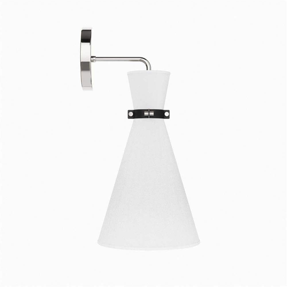 Modway Starlight 1-Light Wall Sconce in White Polished Nickel