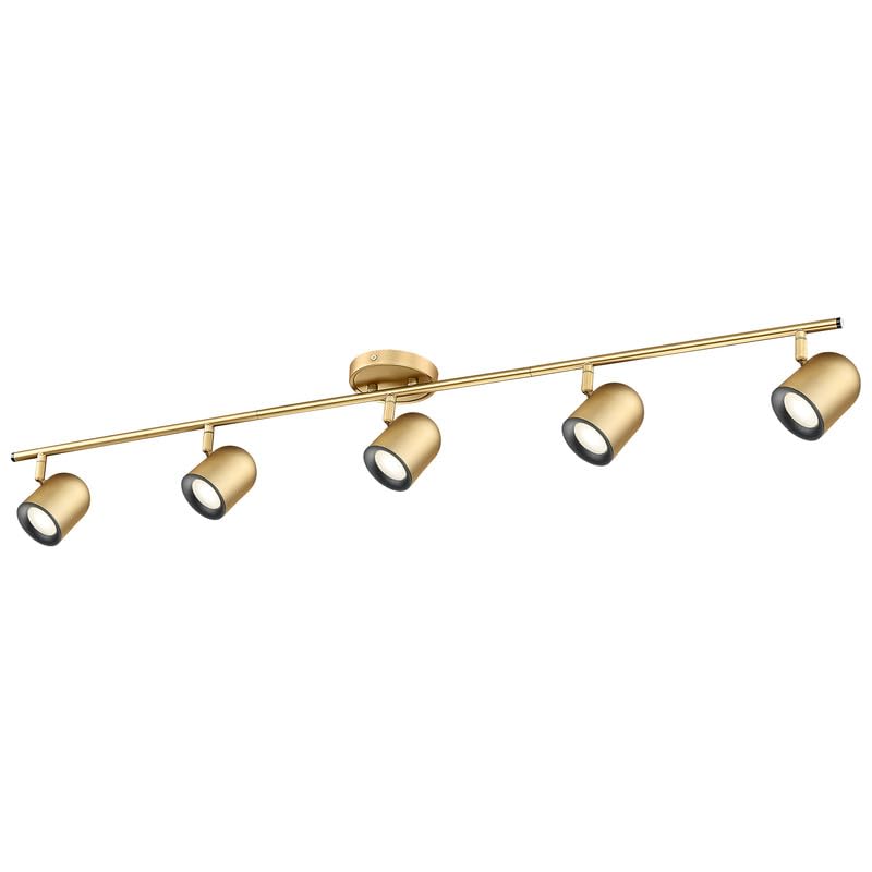 FEMILA 46.3 Track Lighting Fixtures Ceiling  Brass Gold Track Light Kit  3000K Bulbs Included  4FS78TL-6 BG