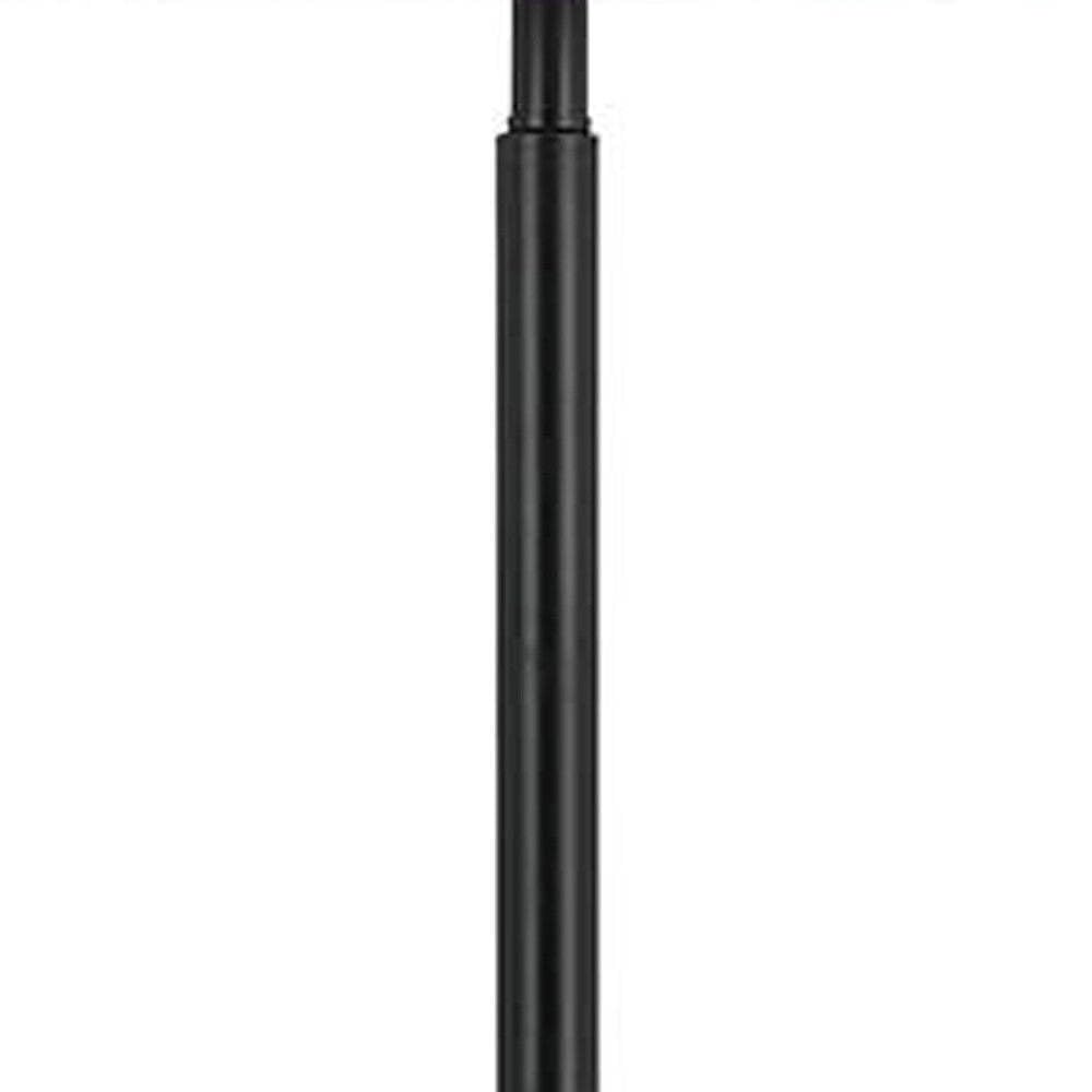 HomeRoots Bronze Traditional Floor Lamp, 60 in., Metal, Tan Square Shade