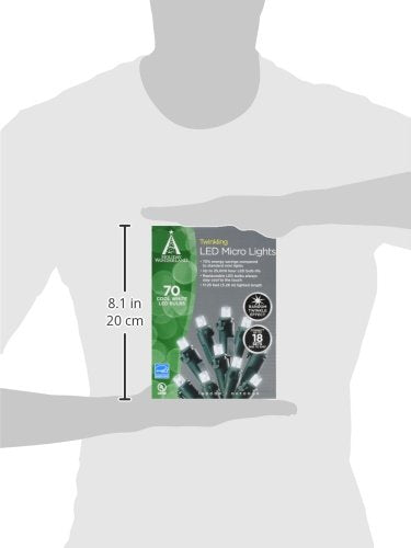 Noma/Inmliten-Import 47901-88A 0 70 Count, Twinkling Cool White, Micro Led Light Set, 3&quot; Spacing