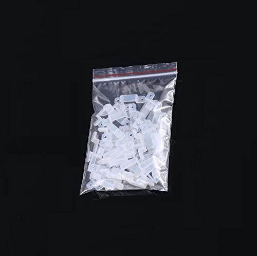 Msdusa 100 Pack Led Strip Light Mounting Brackets Led Strip Light Holder With 200 Screws Included (Ideal For 10Mm/0.41In Wide Ip67/68 Waterproof Strip Lights)