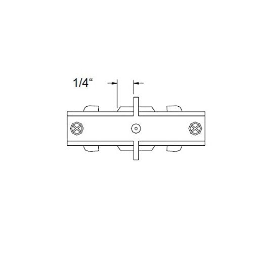 Wac Lighting J Track 120V Straight Dead End I-Connector To Join Two Tracks Together Without Power Continuity For J Style 2-Wire Track Systems In Black