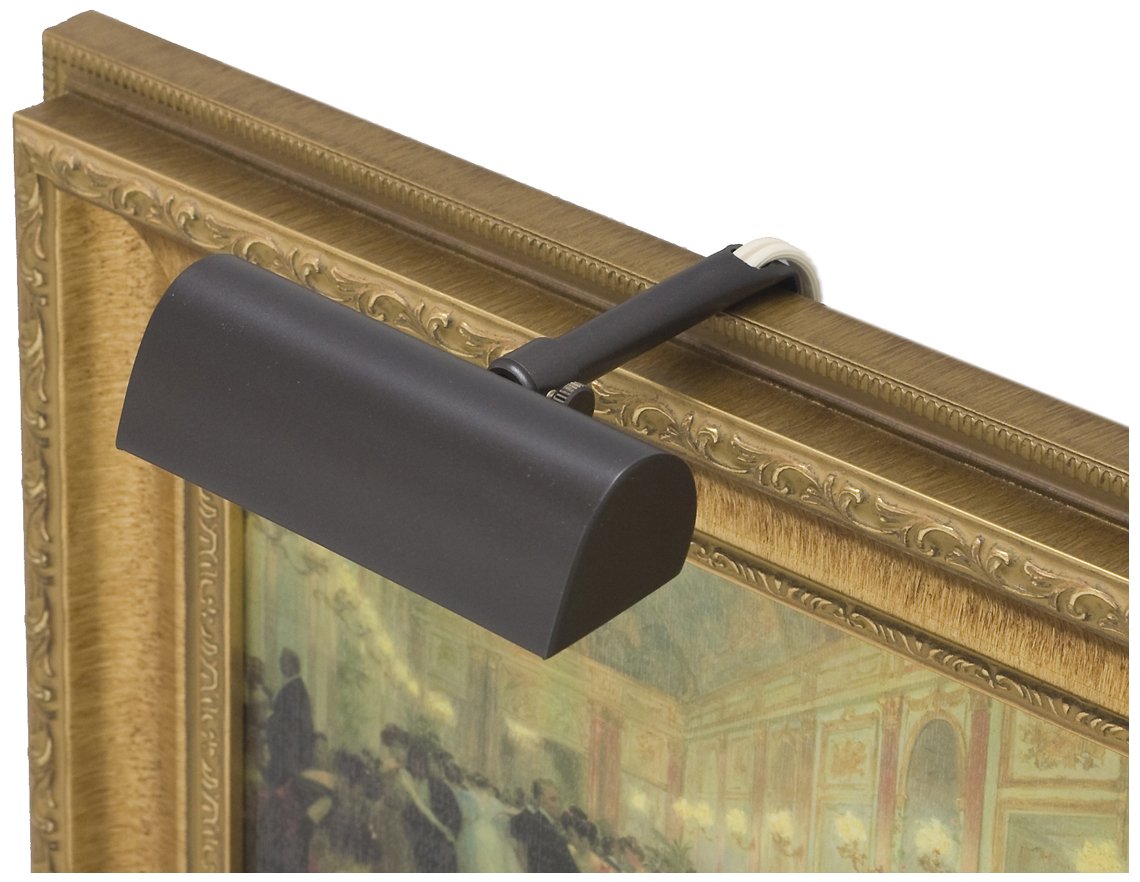 House of Troy Traditional Picture Light, 4in Mahogany Bronze, Model T4-81, Wood Material
