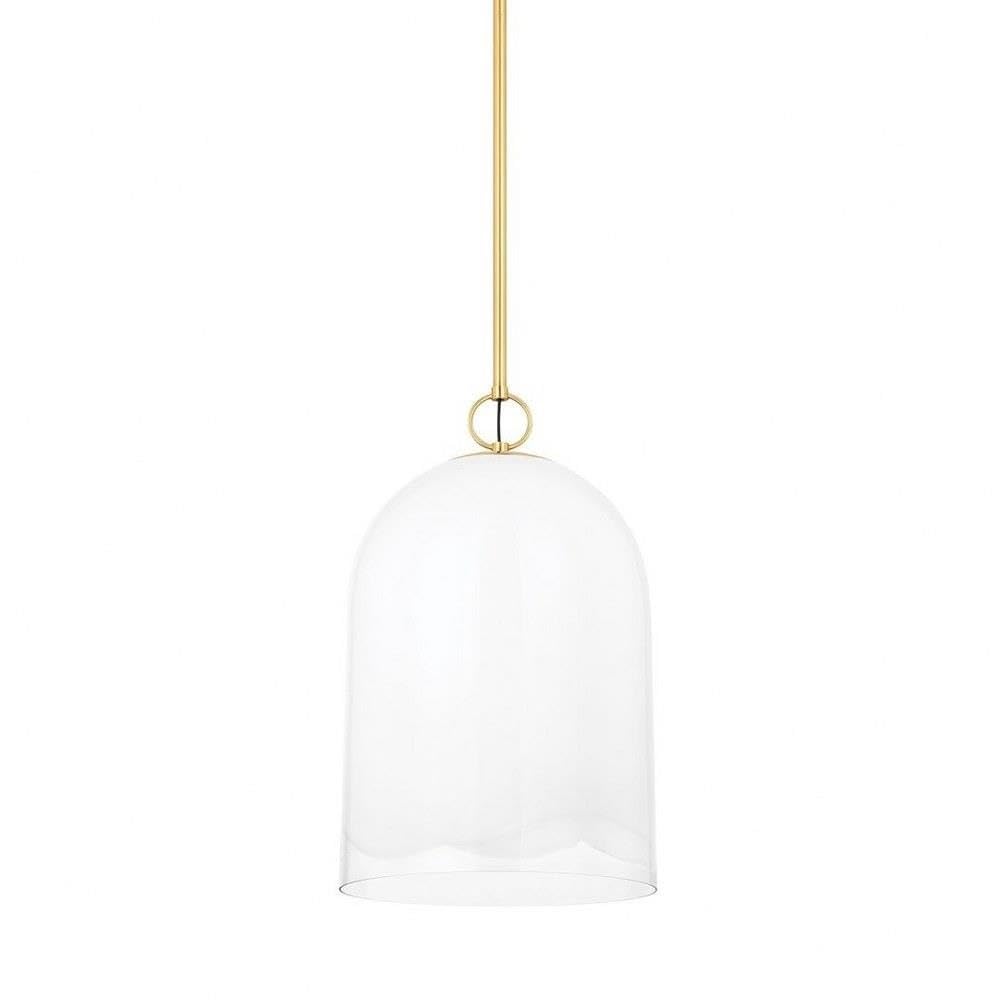 Mitzi H788701L-AGB Lennon - 1 Light Pendant 23.25 inches Tall and 14 inches Wide - Aged Brass