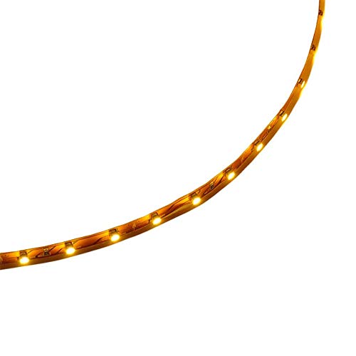 LEDwholesalers 16.4 Feet (5 Meter) Flexible LED Light Band with 300xSMD3528 and Adhesive Back  12 Volt  Warm White 2700K  2026WW-27K