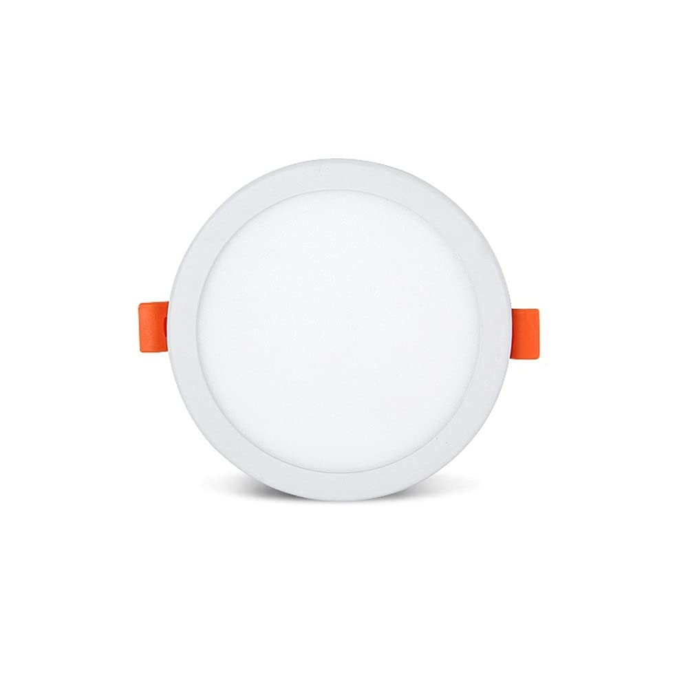 OZZKI Recessed LED Panel Light 8W Integrated LED Round Recessed Ceiling Panel Lamps for Bathroom Hallway Stage Office 2 Pack Int