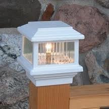 Aurora Titan 12V Led Deck Light - 3.5&quot; Post, 1.6W, Aluminum, White Finish