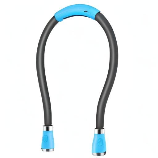 Singhong Usb Rechargeable Neck Book Light - 4 Led Bulbs, Adjustable Brightness, Small, Blue, Model Shnbl-B1