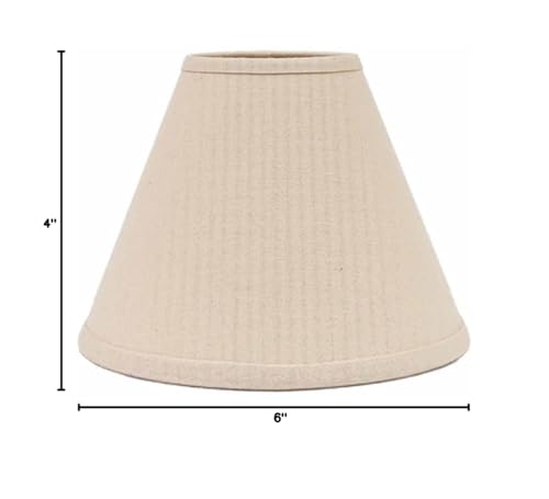 Home Collection By Raghu Farmhouse Solid Buttermilk Lampshade, 6'', Cream