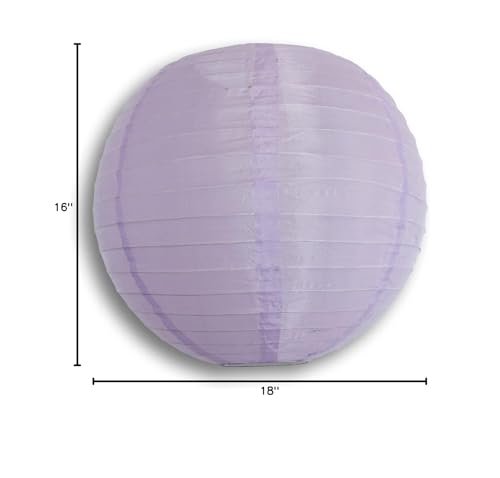 Paperlanternstore.Com 18 Inch Light Purple Nylon Lantern, Durable Hanging Decoration