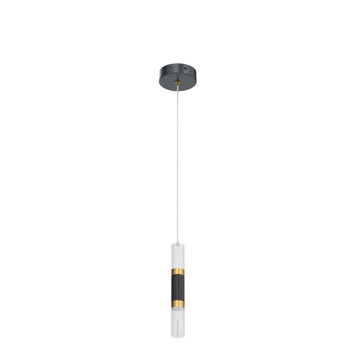 Liangmh Modern Kitchen Island Light Fixture Dimmable Led Black Mini Pendant Light Bedroom Bedside Table Black Gold Small Pendant Lighting (3-Pack)