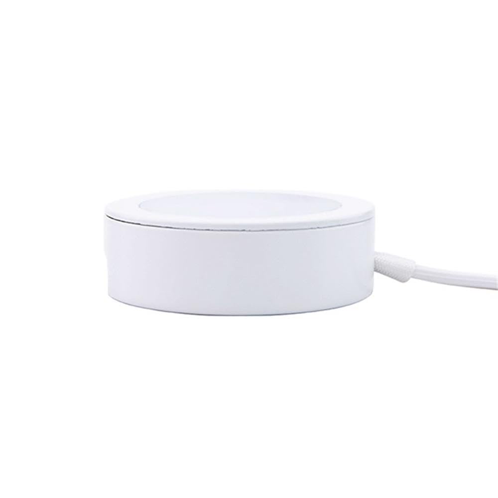 WAC Lighting Single LED Puck Light, 3-CCT 2700K-3500K, 6ft Power Cord, Aluminum, White, Model HR-AC71-CS-WT