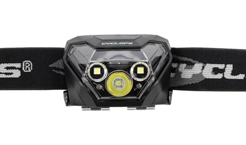 Cyclops HL500 Headlamp | 500 Lumen Bright LED | Weather Resistant | Adjustable Headband | Black | One Size