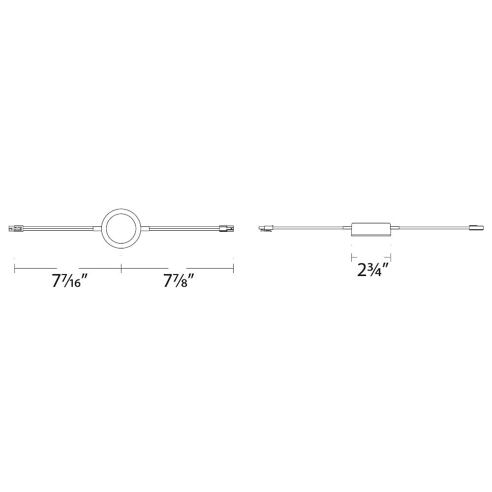 Wac Lighting, Single Led Puck Light With Double 6In Lead Wire 3-Cct Selectable 2700K-3000K-3500K Line Voltage In Black