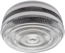 ROYAL COVE 672049 Drum-Style Ceiling Fixture Replacement Glass with Clear Crystal Bottom, 10-1/4 x 4-15/16 in. -