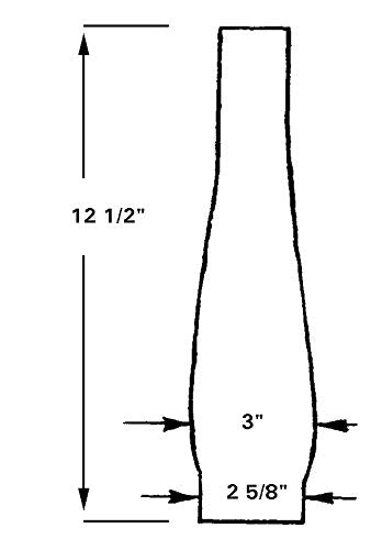 B&P Lamp Supply 2 5/8 Inch By 12 1/2 Inch Clear Glass Heelless Chimney Designed To Fit Aladdin Style Burners And Galleries