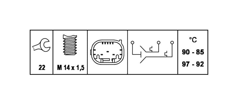 HELLA Temperature Switch 007800121 for BMW, Copper, Multi Color
