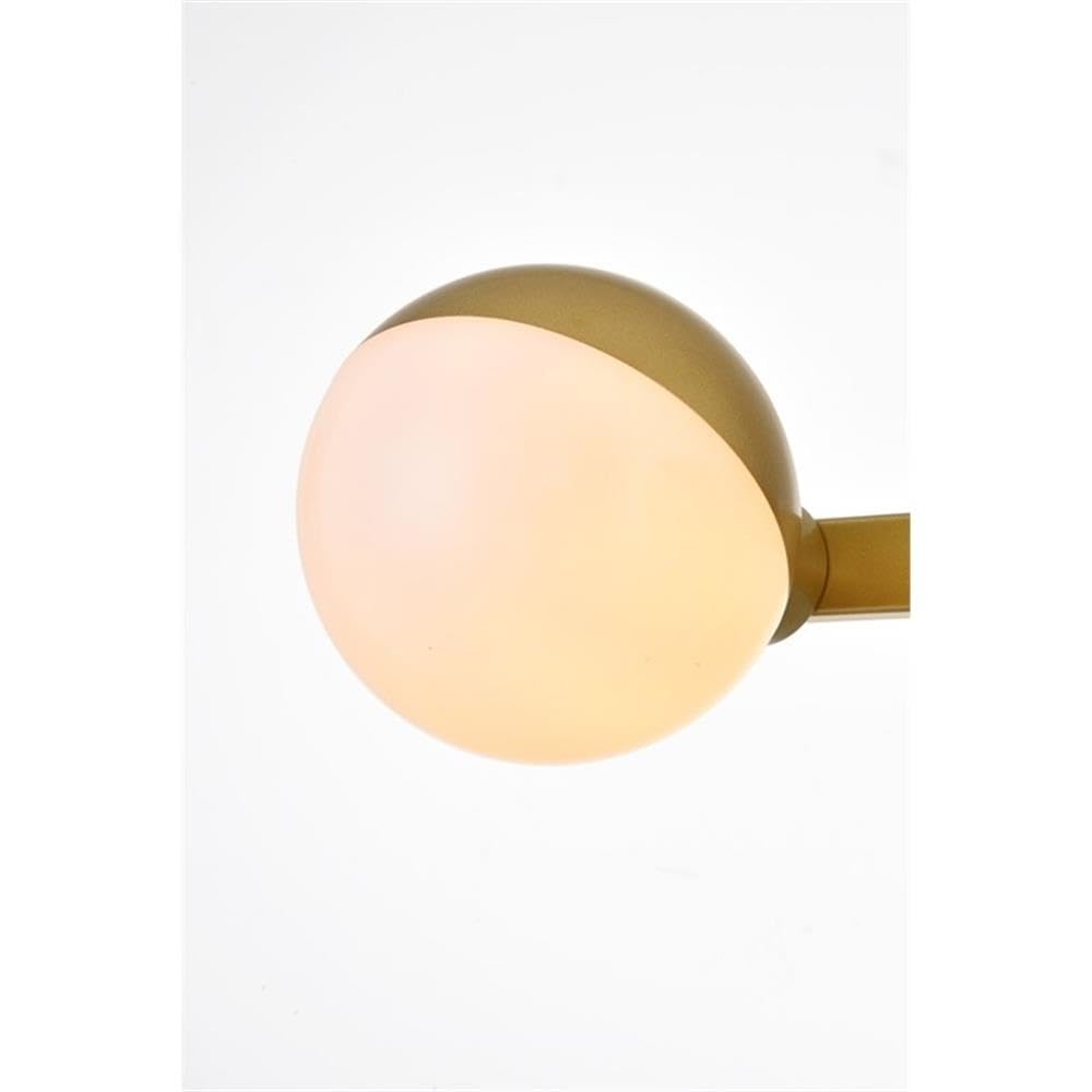 Living District Majesty 3-Light Metal Bath Sconce in Brass/Frosted White