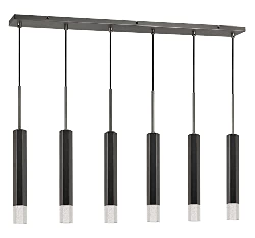 Cal Lighting Fx-3723-6P-Gm Transitional Led Pendant From Led Pendant Collection In Pewter, Nickel, Silver Finish, 4.75 Inches