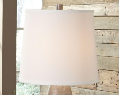 Signature Design by Ashley Shavontae Table Lamp Set, 27.5in, Wood, Gray, Model L243004, 2 Count
