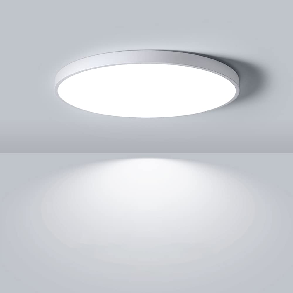 Lightingwill Led Flush Mount Ceiling Light, 18W, 8.9 Inch, Daylight White, Modern Round Design, 1800Lm For Kitchens & Bedrooms
