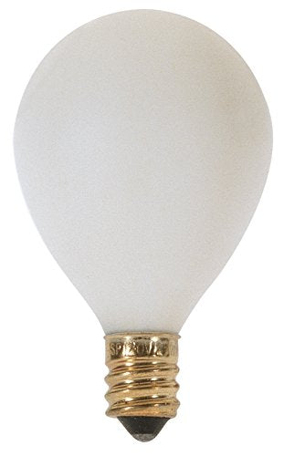 Satco S3830-25Pk G12 1/2 Pear Incandescent Globe Light Bulb, 2700K, Satin White, 25-Pack