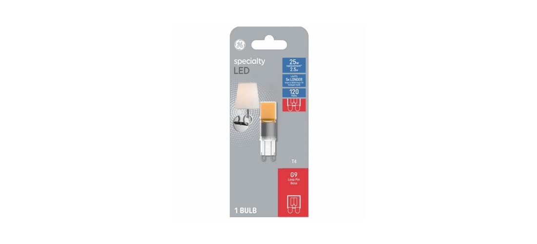 GE Lighting Sconce LED 25W Replacement G9 Bulb (1-Pack)