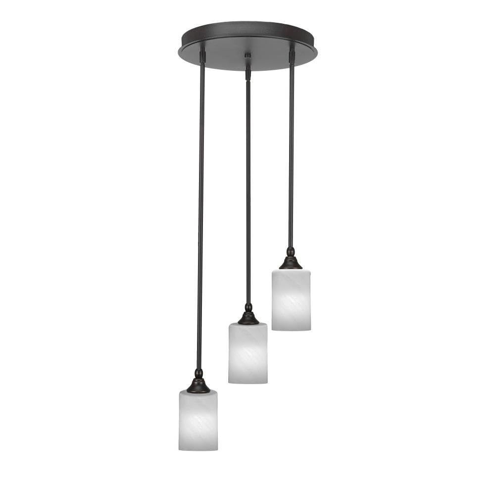 Empire 3 Light Cluster Pendalier in Dark Granite (2143-DG-3001)