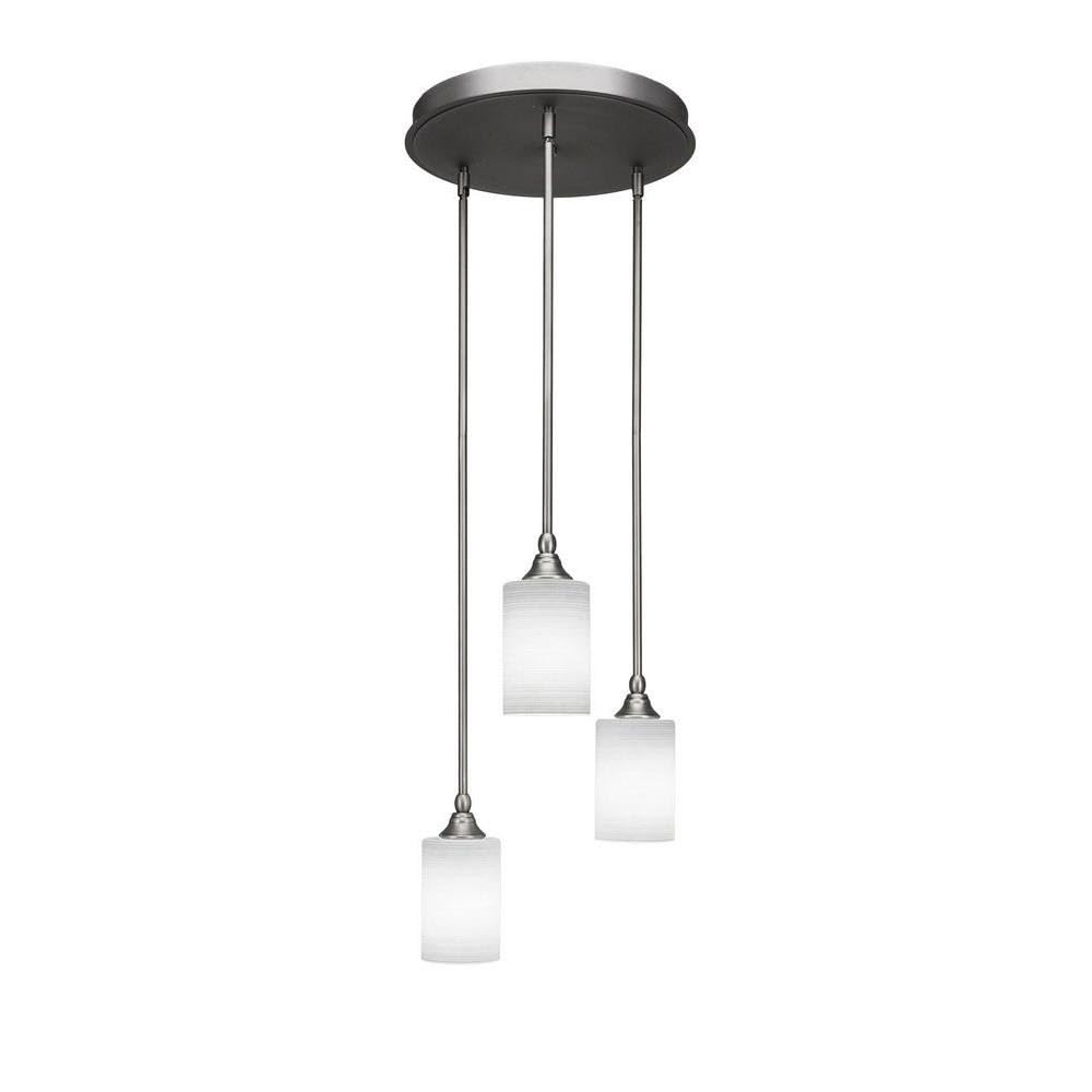 Empire 3 Light Cluster Pendalier In Brushed Nickel (2143-Bn-4061)