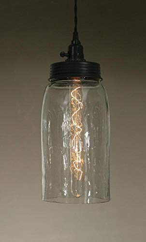 Colonial Tin Works Big Mason Jar Pendant Lamp Clear Glass Model 930018