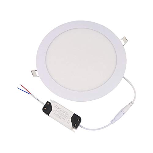 BSOD LED Panel Light 3W 4W 6W 9W 12W 15W 18W 24W Flat Lamp Round Ultra-Thin Recessed Ceiling Light Downlight Fixture Kit (Natura