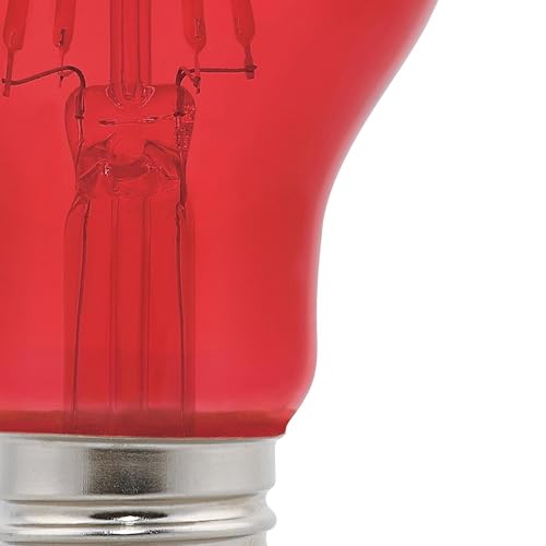 Westinghouse A19 Red Filament LED Light Bulb, 4.5W (40W Equivalent), Medium Base, Glass