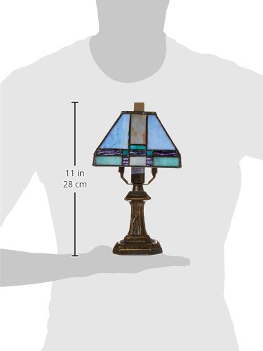 Dale Tiffany One Light Accent Table Lamp, Antique Brass, 6" Miniature Collection, Model 8706, Metal Construction