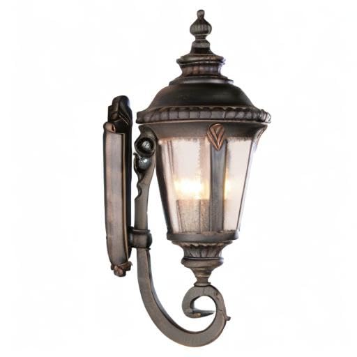 Bel Air Lighting Traditional Bronze Four Wall Lantern Outdoor Post Light