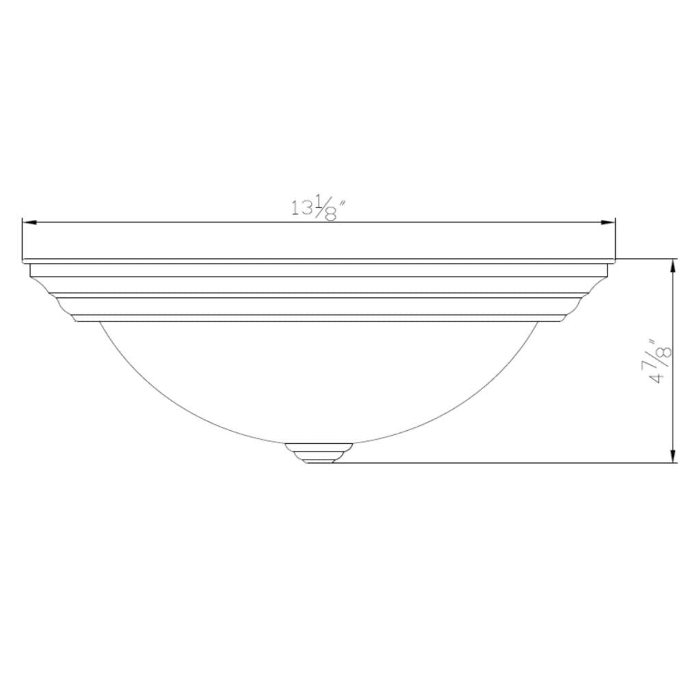 Design House Travis 13 Inch Integrated Led Ceiling Light 2-Pack, Bedroom Hallway Kitchen Bath, Satin Nickel, 579193