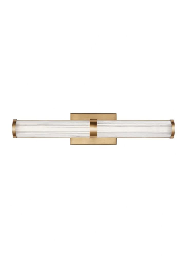 Generation Lighting 4559293S-848 Syden Vanity, 1-Light 24 Watts, Satin Brass, 4.75 Inch Wide, 0 Inch Diameter, Steel Constructio