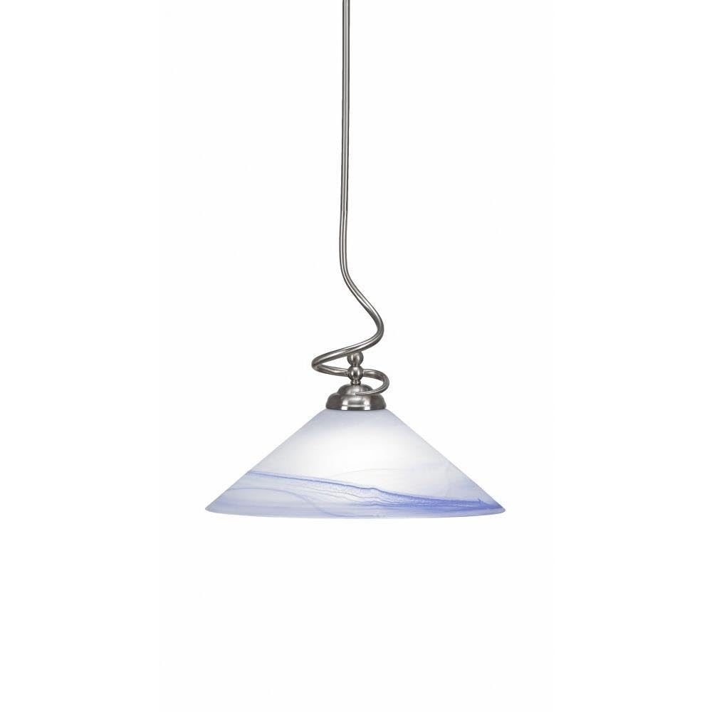 Toltec Lighting Capri 1 Light Pendant in Brushed Nickel (900-BN-514)