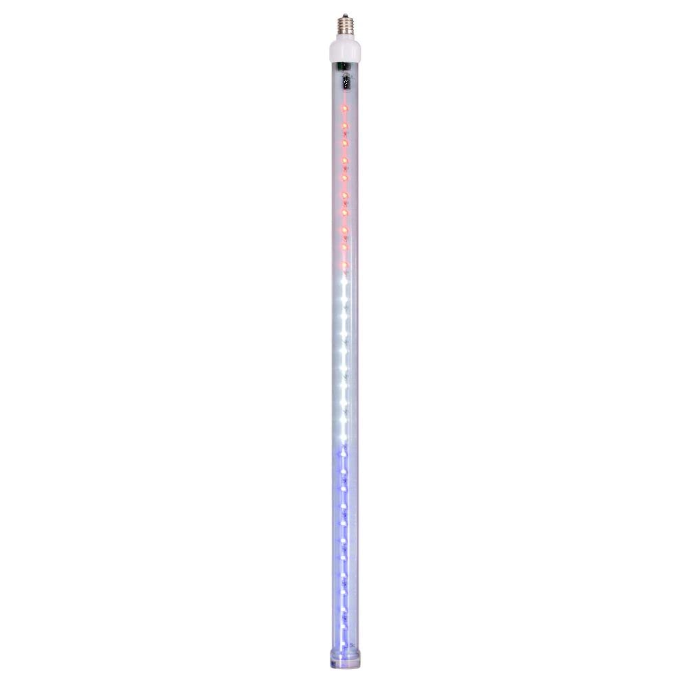 Vickerman 5 Pack 24&quot; Red White Blue Led Snowfall Tube Bulbs C9-E17 Nickel Base