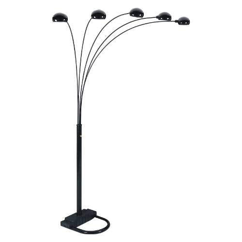 Milton Greens Stars Adjustable Arc Floor Lamp, 84-Inch, Satin Nickel, Metal, Model A6962SN-2