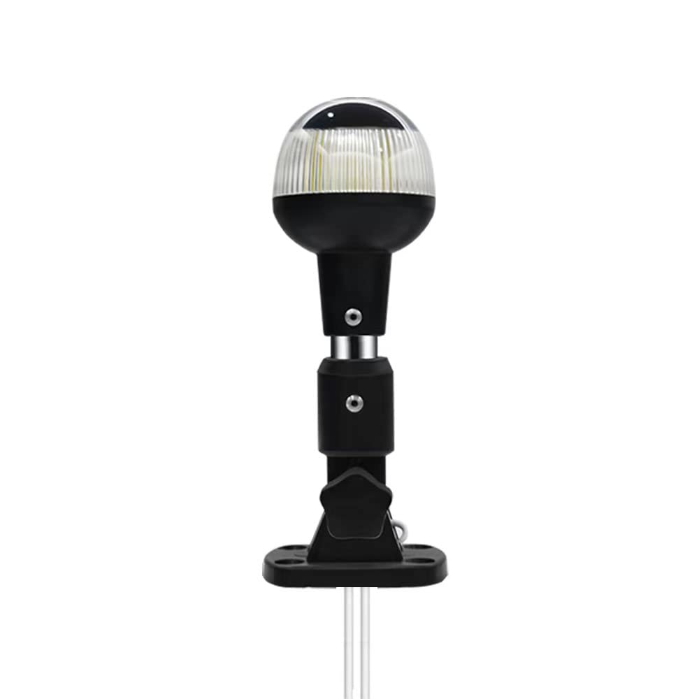 Sebnux LED Boat Stern Light - Foldable Design, 6 Inch Size, Nature White 5000K, Model STL001 for Pontoon and Fishing Boats
