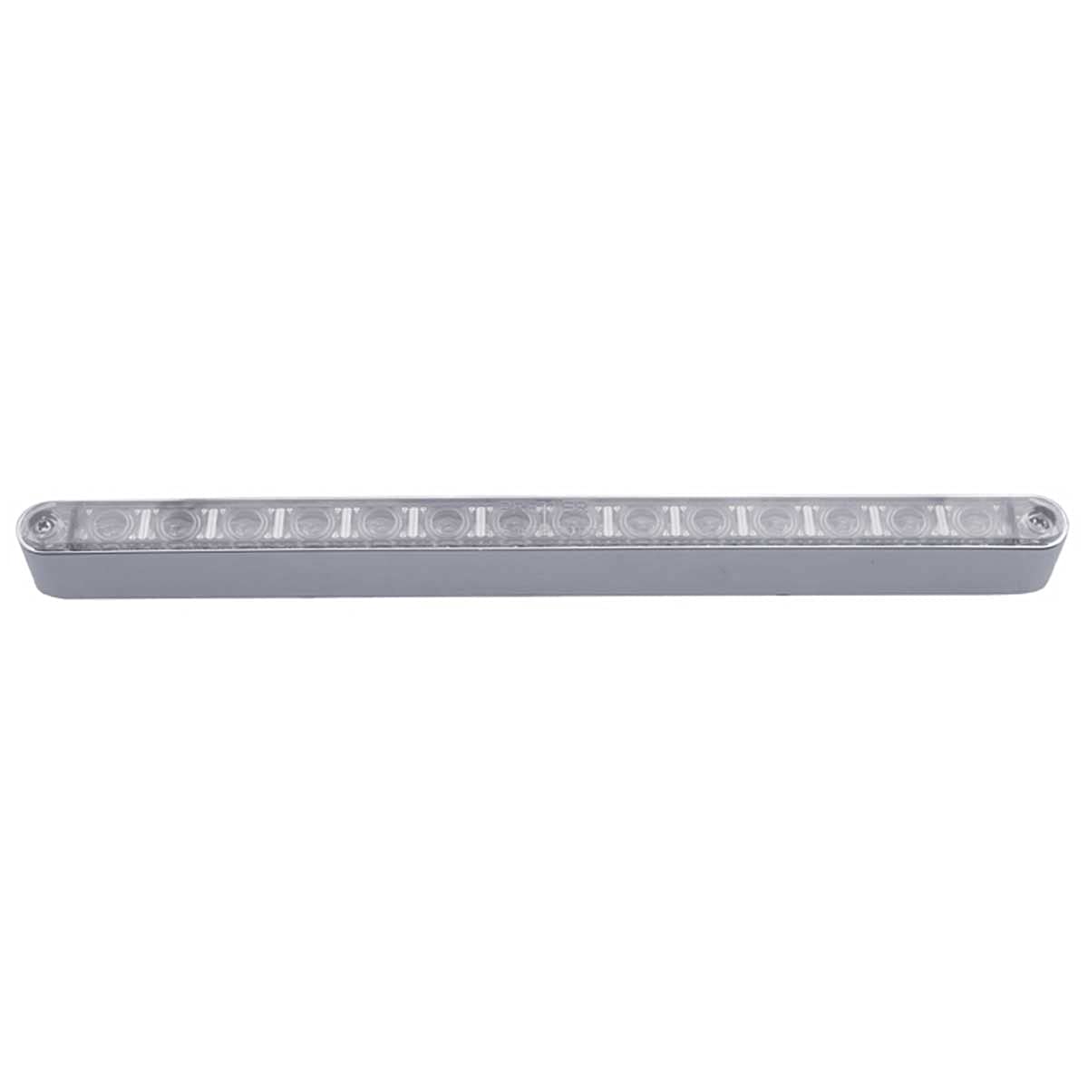 United Pacific 14 Led 12-Inch Turn Signal Light Bar W/Bezel - Amber Led/Clear Lens