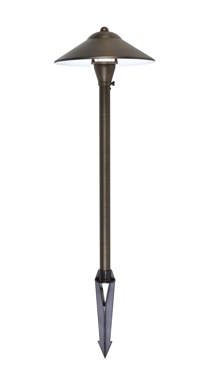 Elitco Lighting P800 Landscape-spotlights Path D9 H24 Antique BRASSINCLUDES STAKEG4 Halogen 20W(Light Source NOT Included)