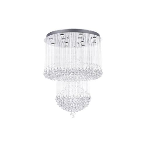 12 Light  Flush Mount with Chrome finish