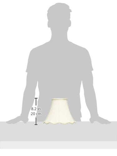 Royal Designs Scalloped Bell Designer Lamp Shade, White, 5 X 10 X 8.25