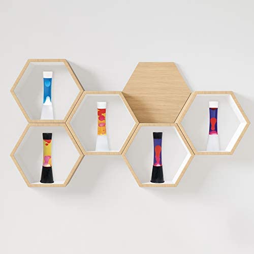 ITOTAL - Lamp with Internal Movement of Colored Bubbles/Colorful Flow and Hypnotic Wax 3.93 x 15.74 in/with US Plug (Blue & Whit