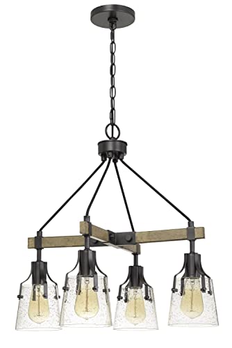 Cal Lighting Fx-3735-4 Transitional Four Light Chandelier From Aosta Collection In Bronze/Dark Finish, 22.00 Inches