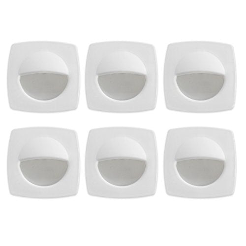Dream Lighting LED Stair Step Light, 12V Low Voltage, Warm White, Polycarbonate, Pack of 6, Model 90587c56-4291-433c-8350-2