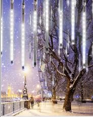 Flacchi Icicle Lights - 20in 5 Tube, 270 LED Cool White Waterproof Christmas Decorations, Model GP-SW050DC1200T-IP44
