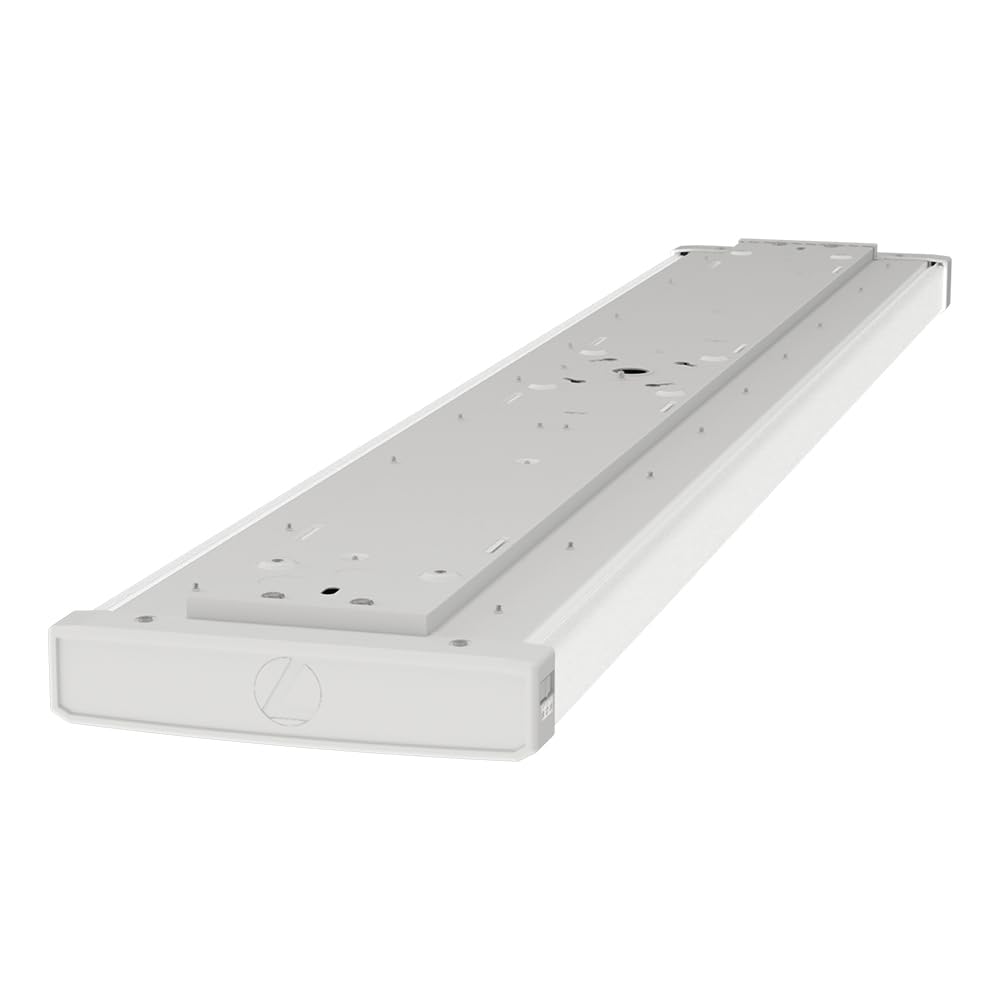 Lithonia Lighting Truwrap 4 Foot Led Ceiling Light Fixture  Low-Profile Wraparound Led Shop Light  Adjustable Lumens  Selectable Warm White/Cool White/Daylight Color  Flat Diffuser  Medium Width
